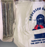 ROACHLEG OVERSIZED DOG TOTE *PRINTED ON BLACK CANVAS